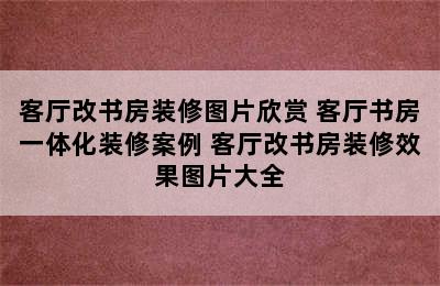 客厅改书房装修图片欣赏 客厅书房一体化装修案例 客厅改书房装修效果图片大全